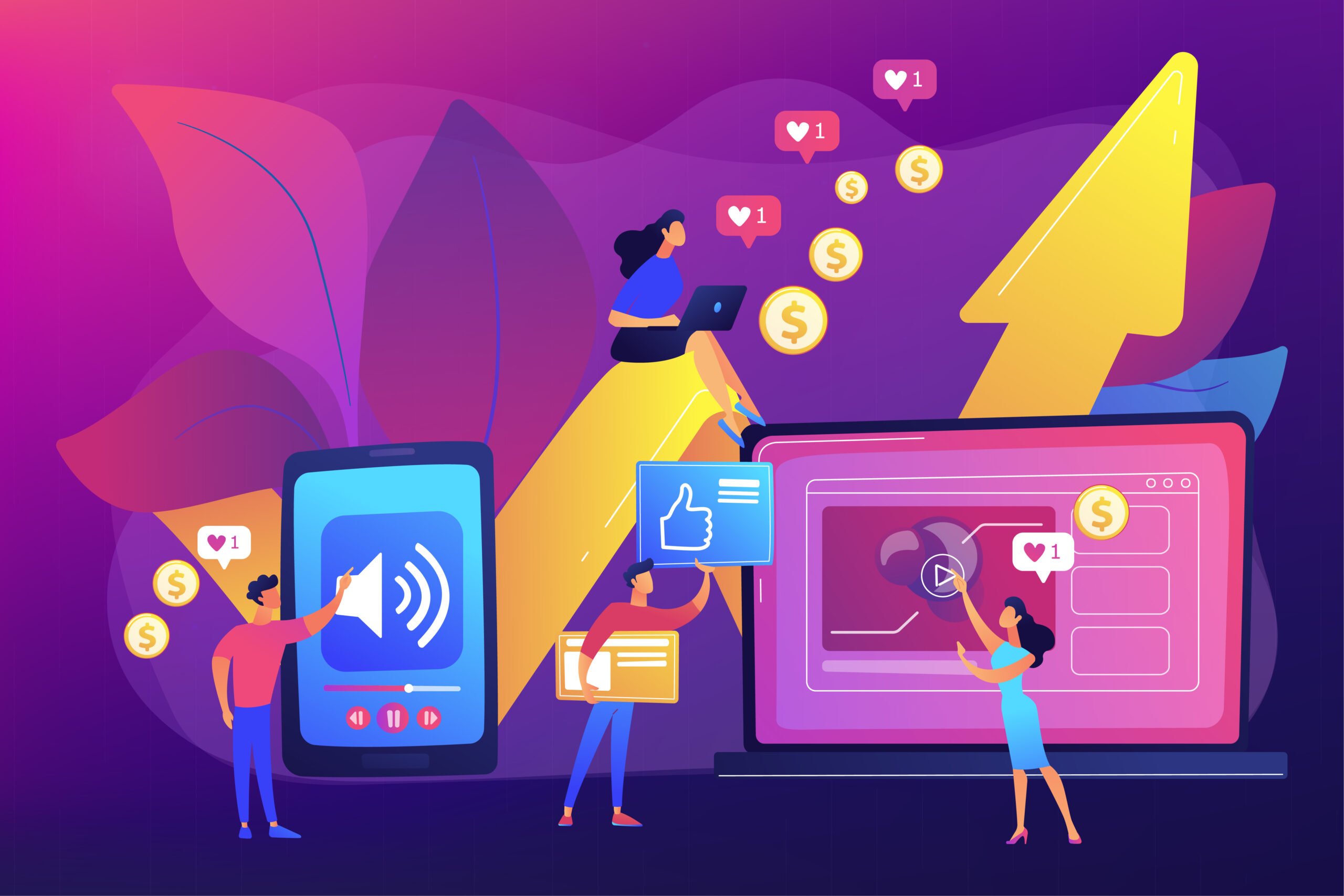 social media illustration